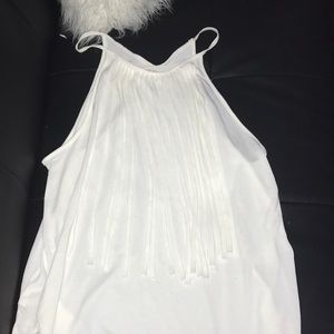 Cute fringe lose fitted tank!